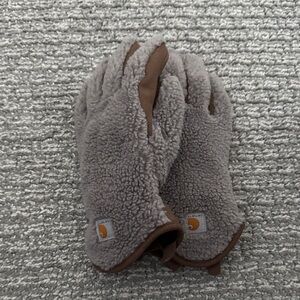 Carhartt Taupe and Brown Sherpa Gloves